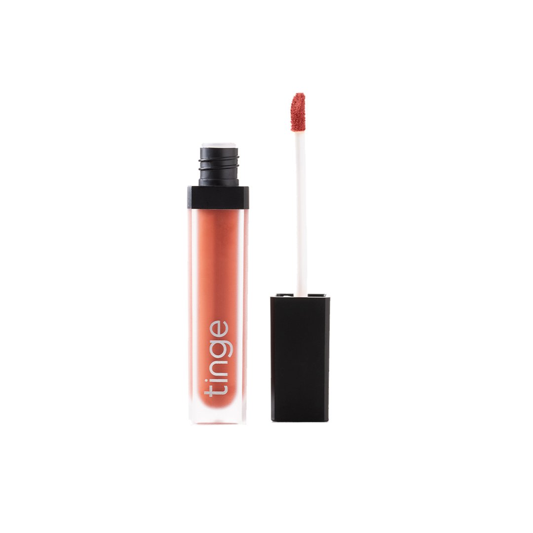 Tinge Nymph Liquid Matte Lipstick, Sandy Orange -1